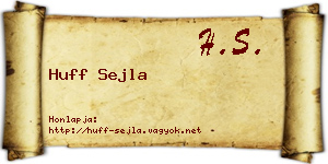 Huff Sejla névjegykártya